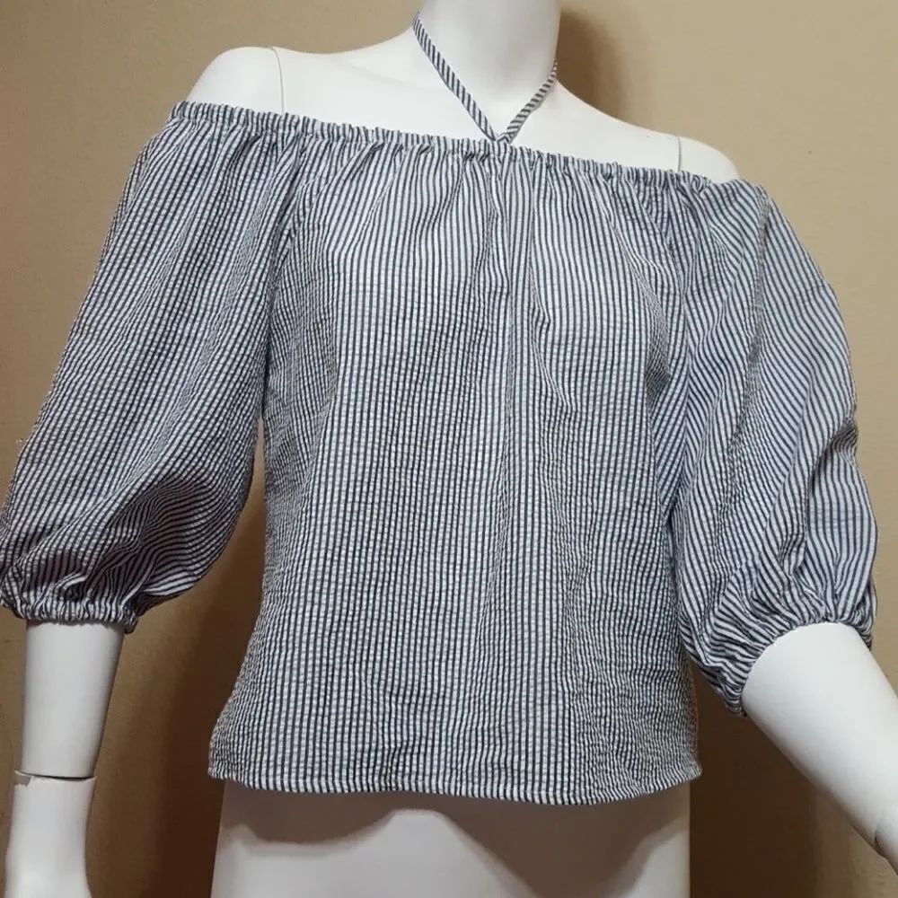 Wayf Off Shoulder Halter Top Size Small - Picture 5 of 8